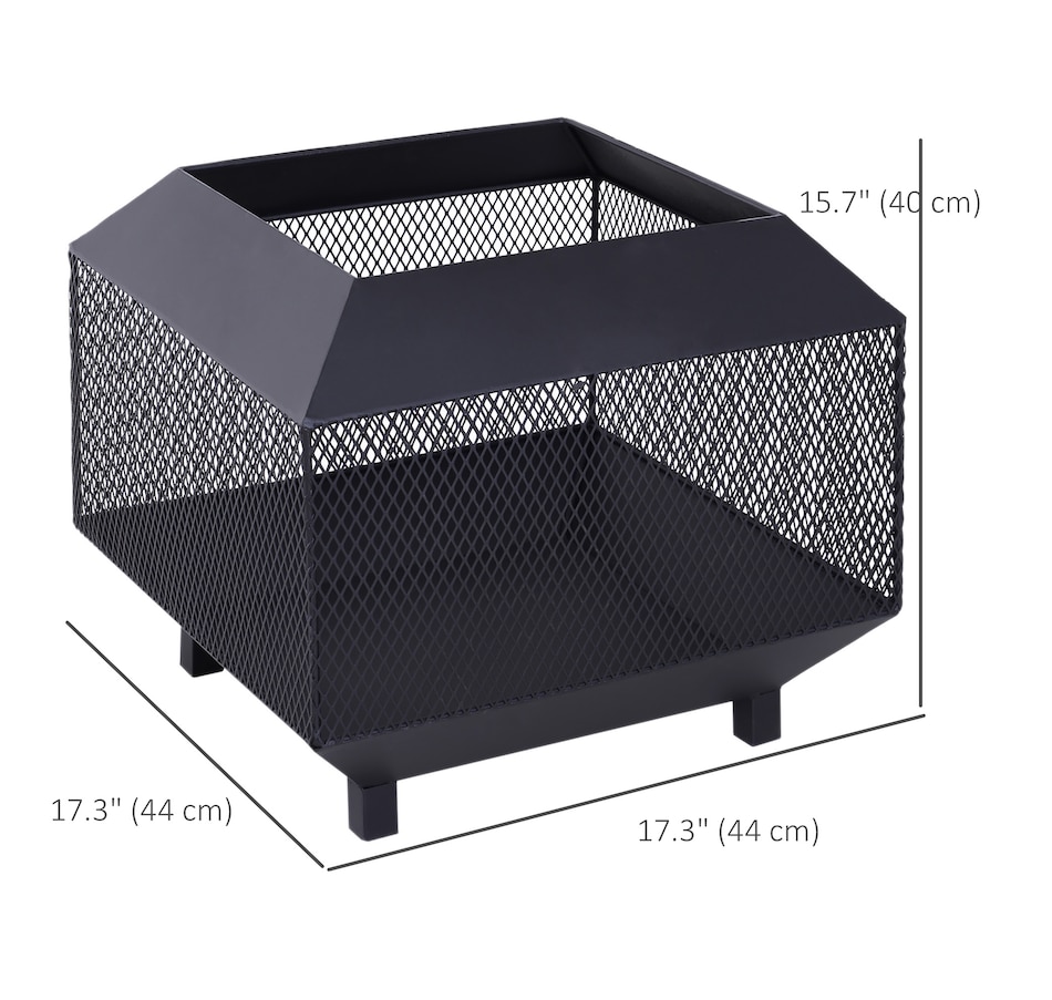 Image 938102_ALTMORE2.jpg, Product 938-102 / Price $89.99, Outsunny 17" Outdoor Fire Pit with Fire Poker, Wood Burning Firepits, Black from Outsunny on TSC.ca's department