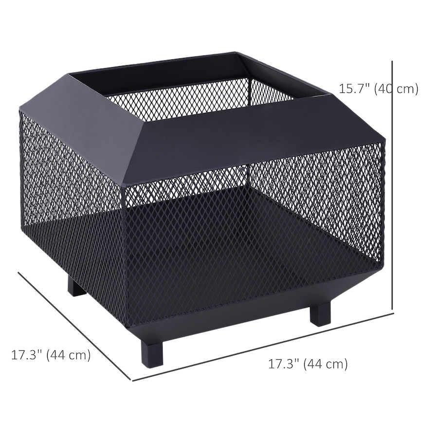 Image 938102_ALTMORE2.jpg, Product 938-102 / Price $94.99, Outsunny 17" Outdoor Fire Pit with Fire Poker, Wood Burning Firepits, Black from Outsunny on TSC.ca's  department