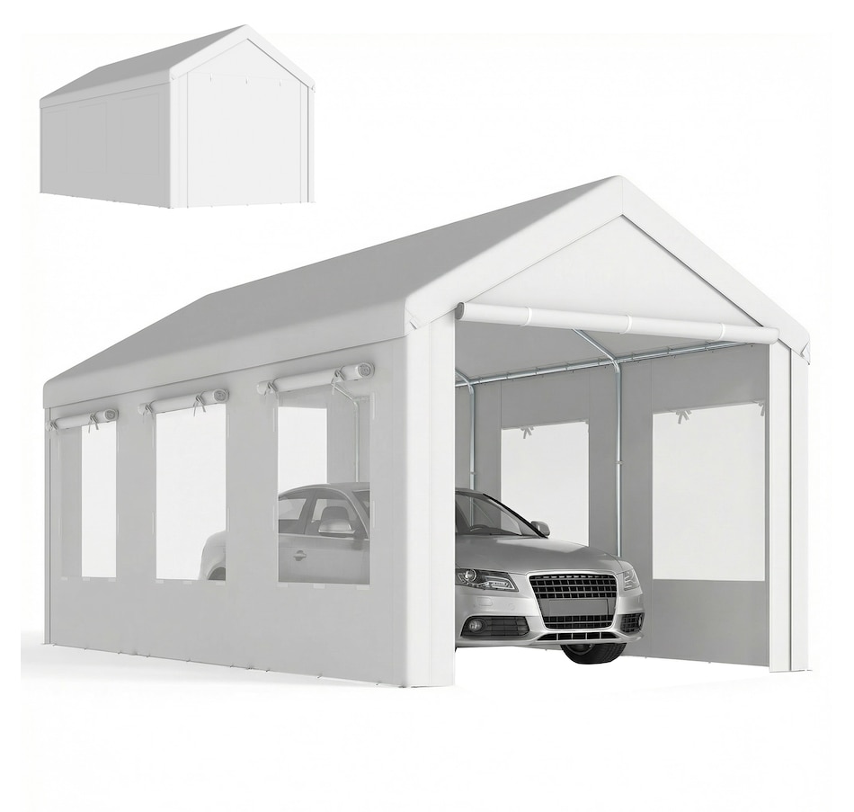 Image 938111.jpg, Product 938-111 / Price $329.99, Outsunny 10' x 20' Heavy Duty Carport, Height Adjustable Portable Garage from Outsunny on TSC.ca's Home & Garden department