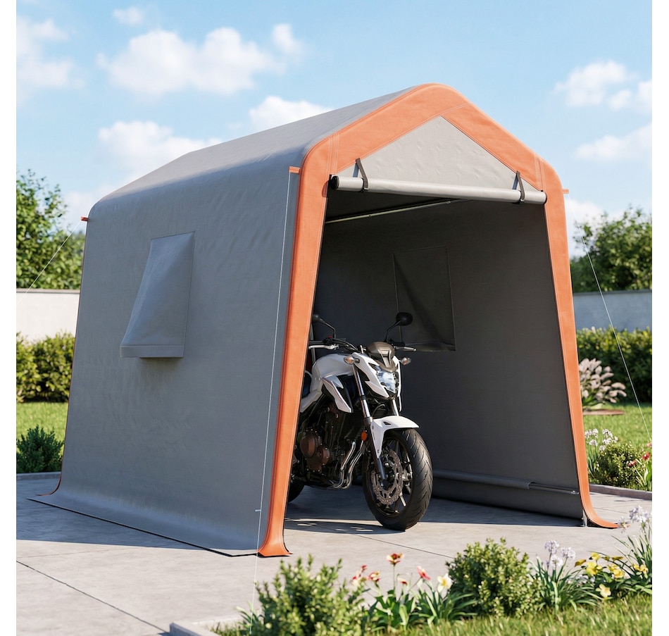 Image 938112_ALTMORE1.jpg, Product 938-112 / Price $159.99, Outsunny 6' x 8' Portable Shed, Outdoor Storage Shed Tent, Light Grey from Outsunny on TSC.ca's Home & Garden department