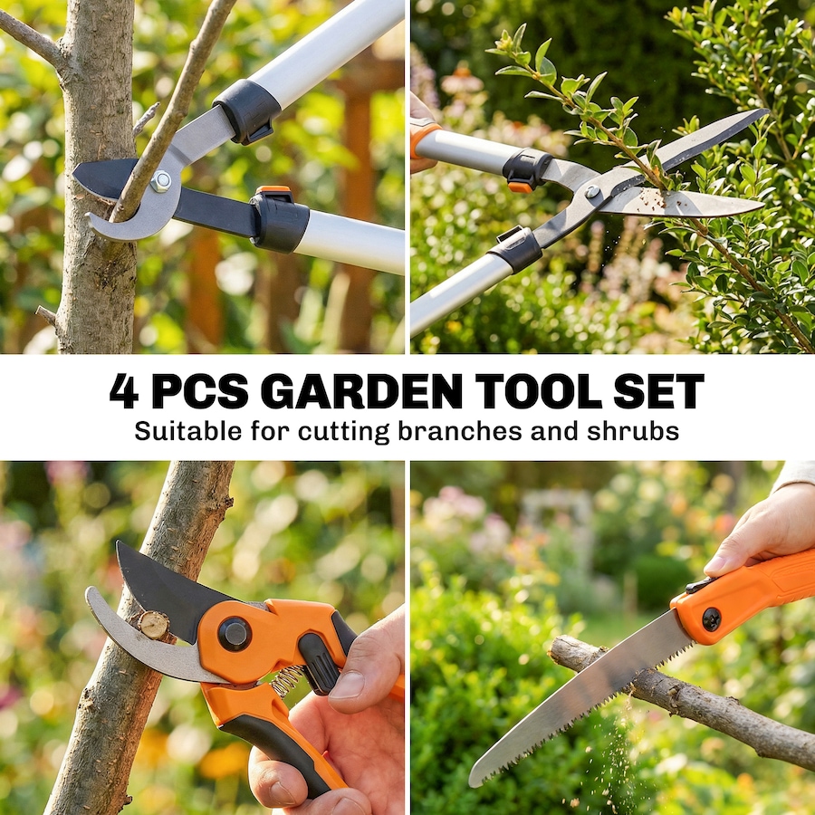 Image 938125_ALTMORE3.jpg, Product 938-125 / Price $59.99, Outsunny 4 Pcs Pruning Shears Set with Aluminum Handle from Outsunny on TSC.ca's Home & Garden department