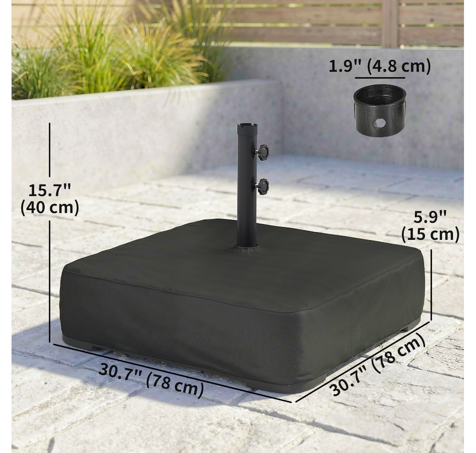 Image 938157_ALTMORE2.jpg, Product 938-157 / Price $64.99, Patio Umbrella Base 176 lbs Sand Filled for 1.9" Poles, Black from Outsunny on TSC.ca's Home & Garden department