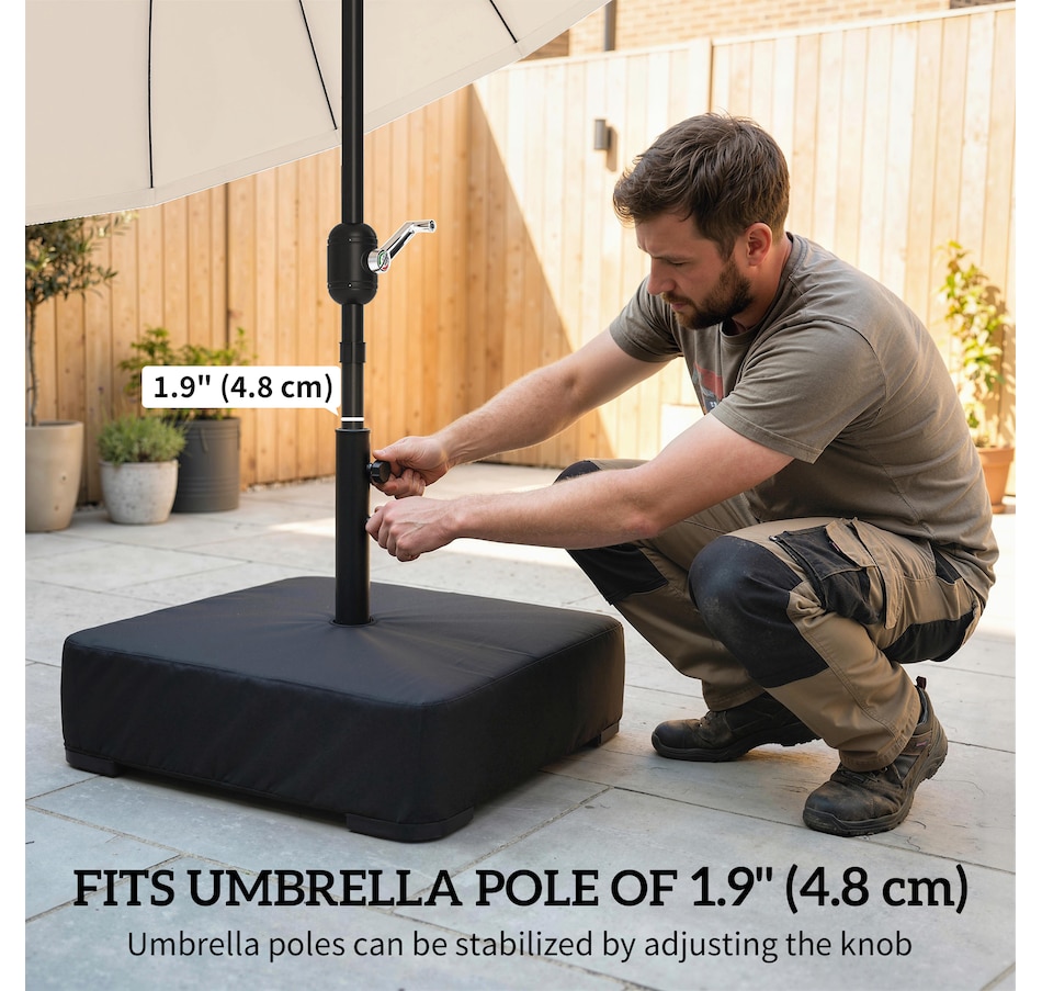 Image 938157_ALTMORE4.jpg, Product 938-157 / Price $64.99, Patio Umbrella Base 176 lbs Sand Filled for 1.9" Poles, Black from Outsunny on TSC.ca's Home & Garden department