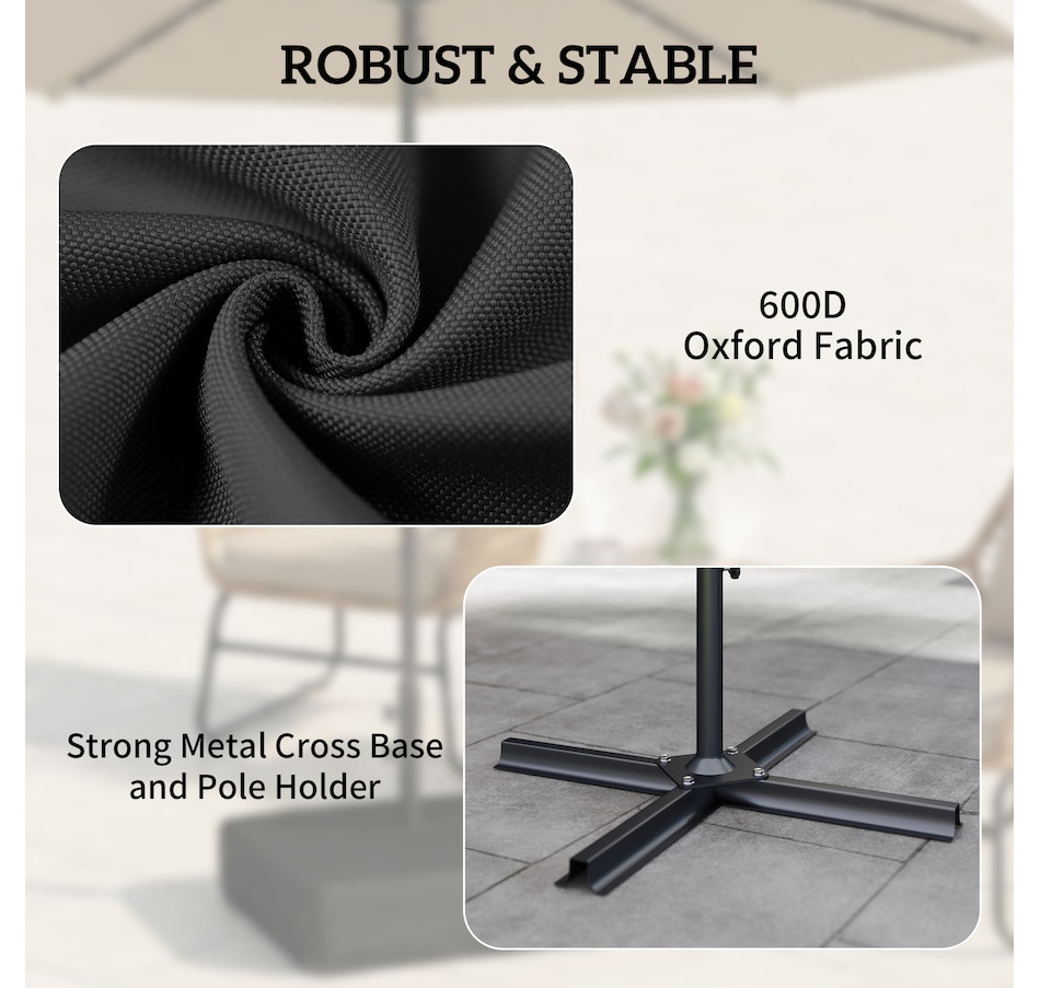 Image 938157_ALTMORE5.jpg, Product 938-157 / Price $64.99, Patio Umbrella Base 176 lbs Sand Filled for 1.9" Poles, Black from Outsunny on TSC.ca's Home & Garden department
