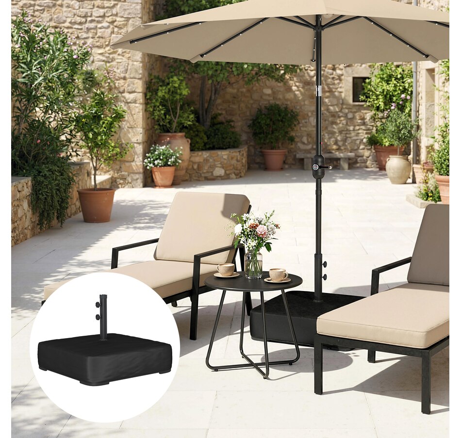 Image 938157_ALTMORE8.jpg, Product 938-157 / Price $64.99, Patio Umbrella Base 176 lbs Sand Filled for 1.9" Poles, Black from Outsunny on TSC.ca's Home & Garden department