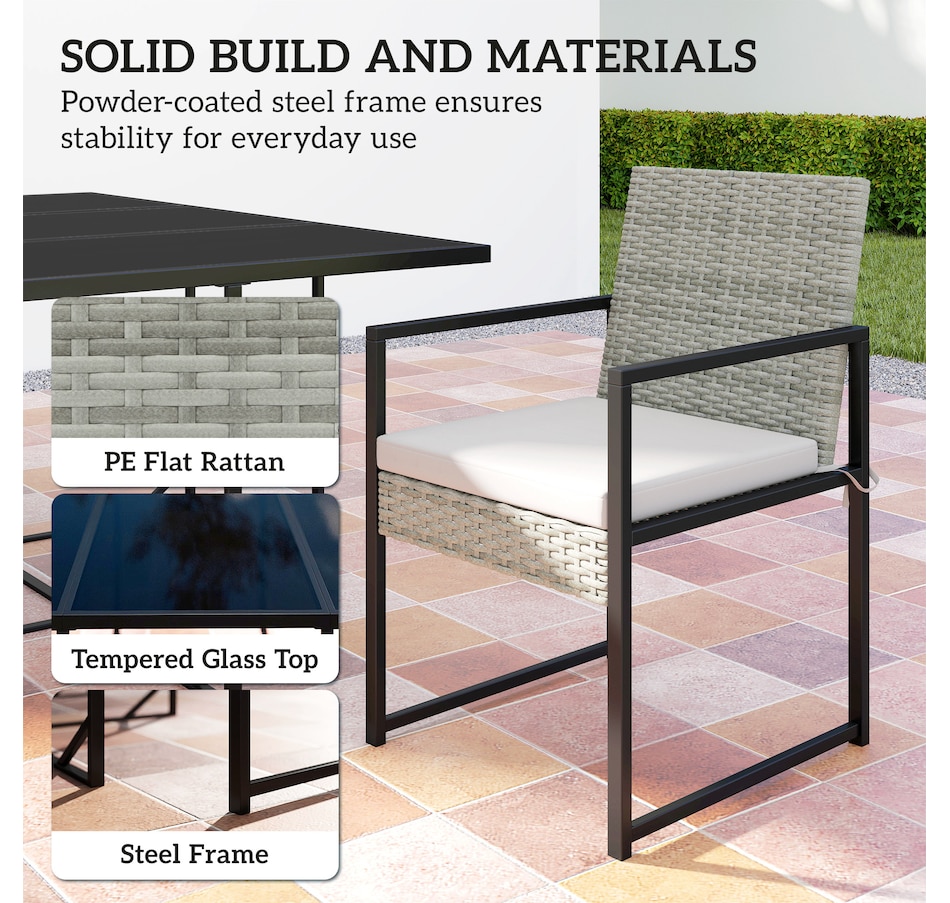 Image 938169_ALTMORE6.jpg, Product 938-169 / Price $579.99, Outsunny 11 Pieces Patio Dining Set with Removable Cushions, Light Grey from Outsunny on TSC.ca's Home & Garden department