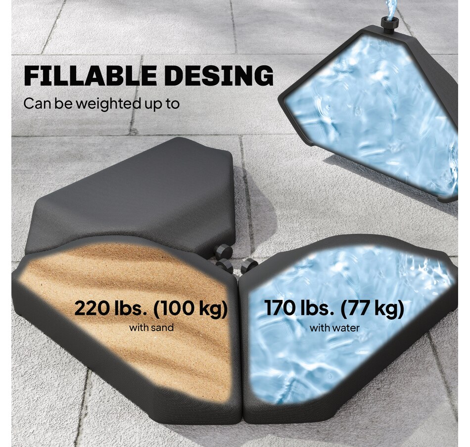 Image 938173_ALTMORE3.jpg, Product 938-173 / Price $89.99, Outsunny 4PCs Cantilever Umbrella Base Weights for Offset Banana Parasol from Outsunny on TSC.ca's Home & Garden department