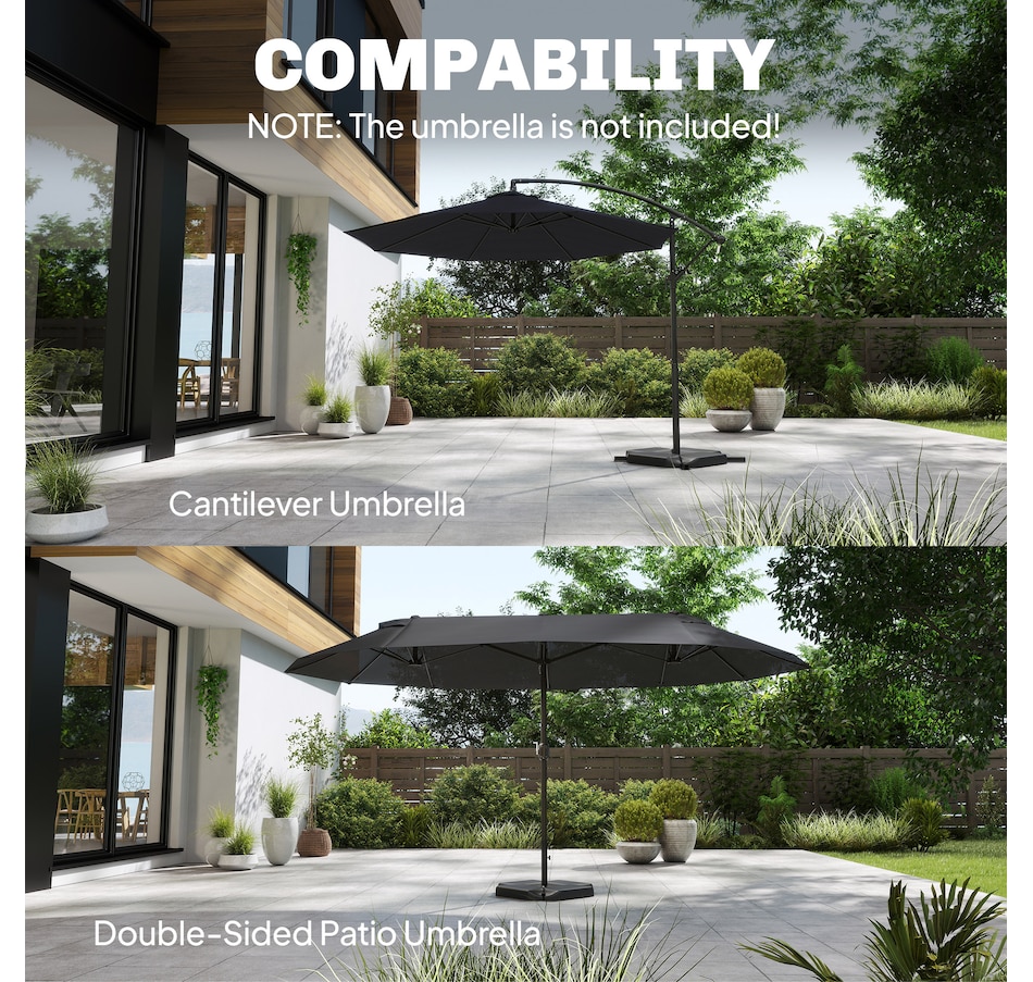 Image 938173_ALTMORE4.jpg, Product 938-173 / Price $89.99, Outsunny 4PCs Cantilever Umbrella Base Weights for Offset Banana Parasol from Outsunny on TSC.ca's Home & Garden department