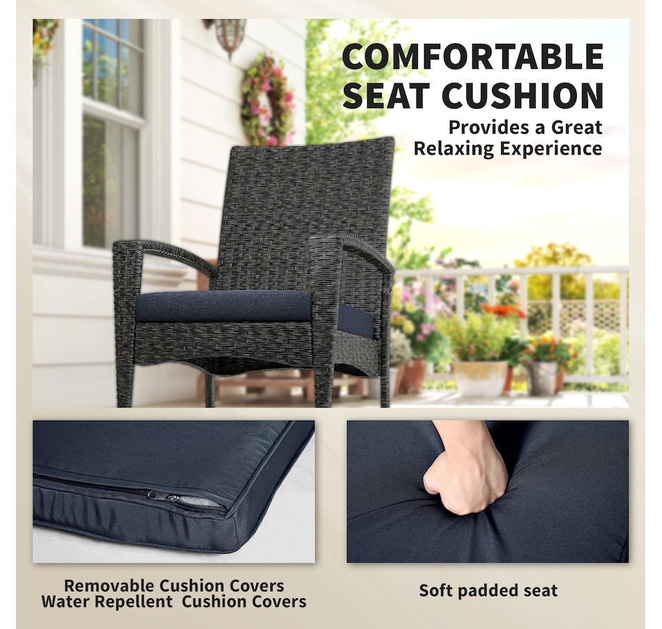 Image 938185_ALTMORE4.jpg, Product 938-185 / Price $129.99, Outsunny Outdoor Rocking Chair with Cushion, High Back for Garden Navy Blue from Outsunny on TSC.ca's Home & Garden department