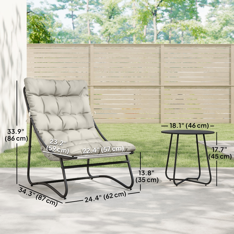 Image 938188_ALTMORE2.jpg, Product 938-188 / Price $269.99, Outsunny Outdoor Bistro Set, Patio Table and Chairs w/ Cushions, Light Grey from Outsunny on TSC.ca's Home & Garden department