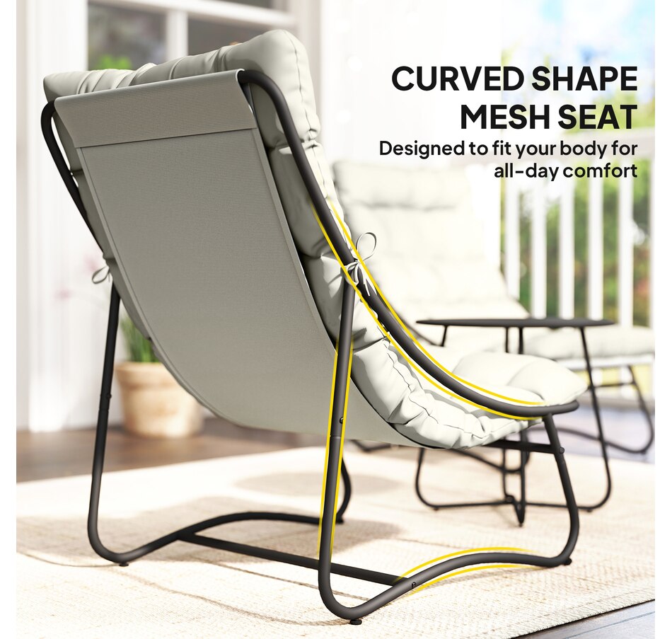Image 938188_ALTMORE5.jpg, Product 938-188 / Price $269.99, Outsunny Outdoor Bistro Set, Patio Table and Chairs w/ Cushions, Light Grey from Outsunny on TSC.ca's Home & Garden department