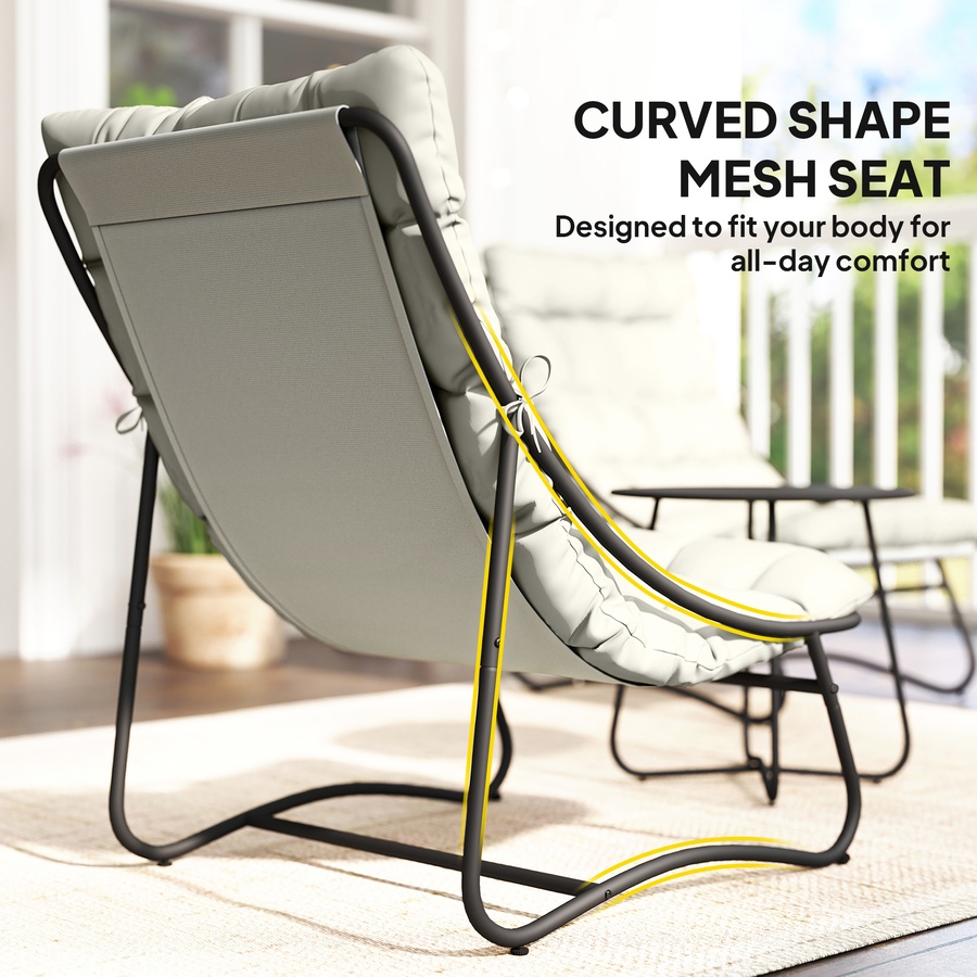 Image 938188_ALTMORE5.jpg, Product 938-188 / Price $269.99, Outsunny Outdoor Bistro Set, Patio Table and Chairs w/ Cushions, Light Grey from Outsunny on TSC.ca's Home & Garden department