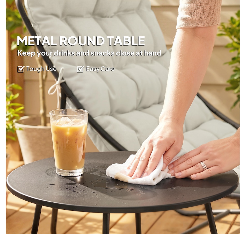Image 938188_ALTMORE6.jpg, Product 938-188 / Price $269.99, Outsunny Outdoor Bistro Set, Patio Table and Chairs w/ Cushions, Light Grey from Outsunny on TSC.ca's Home & Garden department