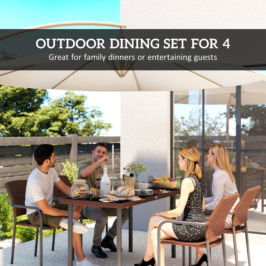 Image 938190_ALTMORE3.jpg, Product 938-190 / Price $364.99, Outsunny 5 Pieces Outdoor Dining Set for 4, PE Rattan Patio Furniture Set from Outsunny on TSC.ca's Home & Garden department