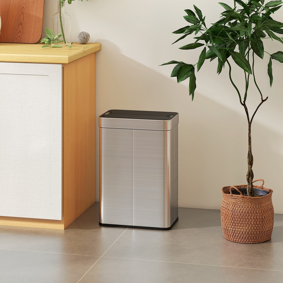 Image 938212_ALTMORE10.jpg, Product 938-212 / Price $104.99, HOMCOM Sensor Garbage Can with Soft-Close Lid Sensor Trash Can from HOMCOM on TSC.ca's Kitchen department