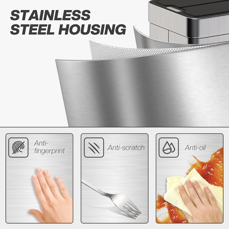 Image 938212_ALTMORE5.jpg, Product 938-212 / Price $104.99, HOMCOM Sensor Garbage Can with Soft-Close Lid Sensor Trash Can from HOMCOM on TSC.ca's Kitchen department