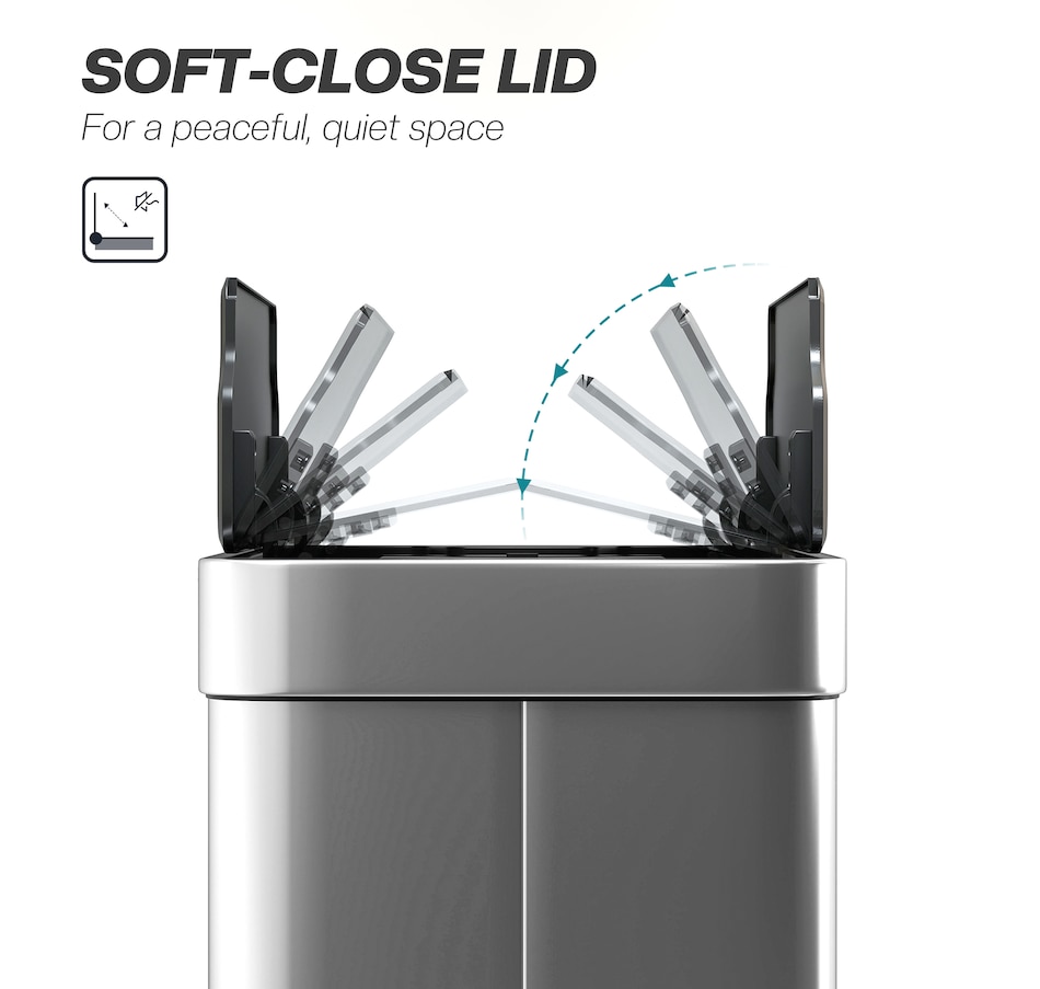 Image 938212_ALTMORE6.jpg, Product 938-212 / Price $94.99 - $104.99, HOMCOM Sensor Garbage Can with Soft-Close Lid Sensor Trash Can from HOMCOM on TSC.ca's Kitchen department