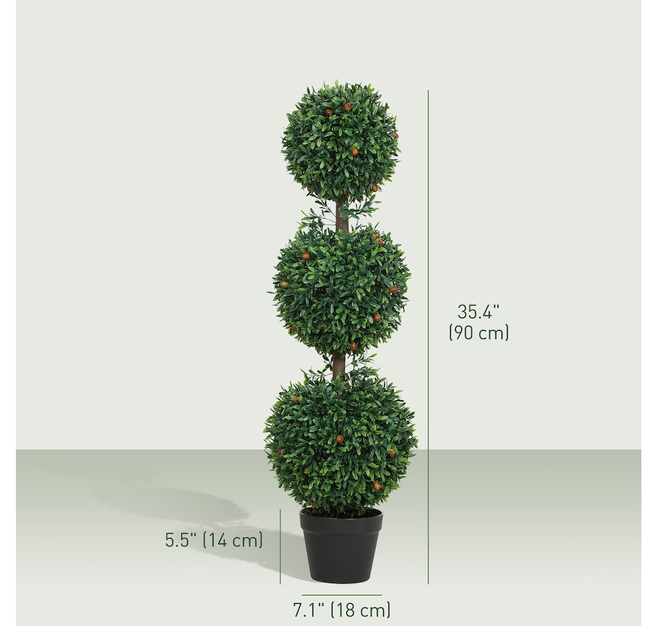 Image 938214_ALTMORE11.jpg, Product 938-214 / Price $74.99 - $94.99, HOMCOM Artificial Boxwood Topiary Trees Fake Plants Set of 2, Green from HOMCOM on TSC.ca's Home & Garden department