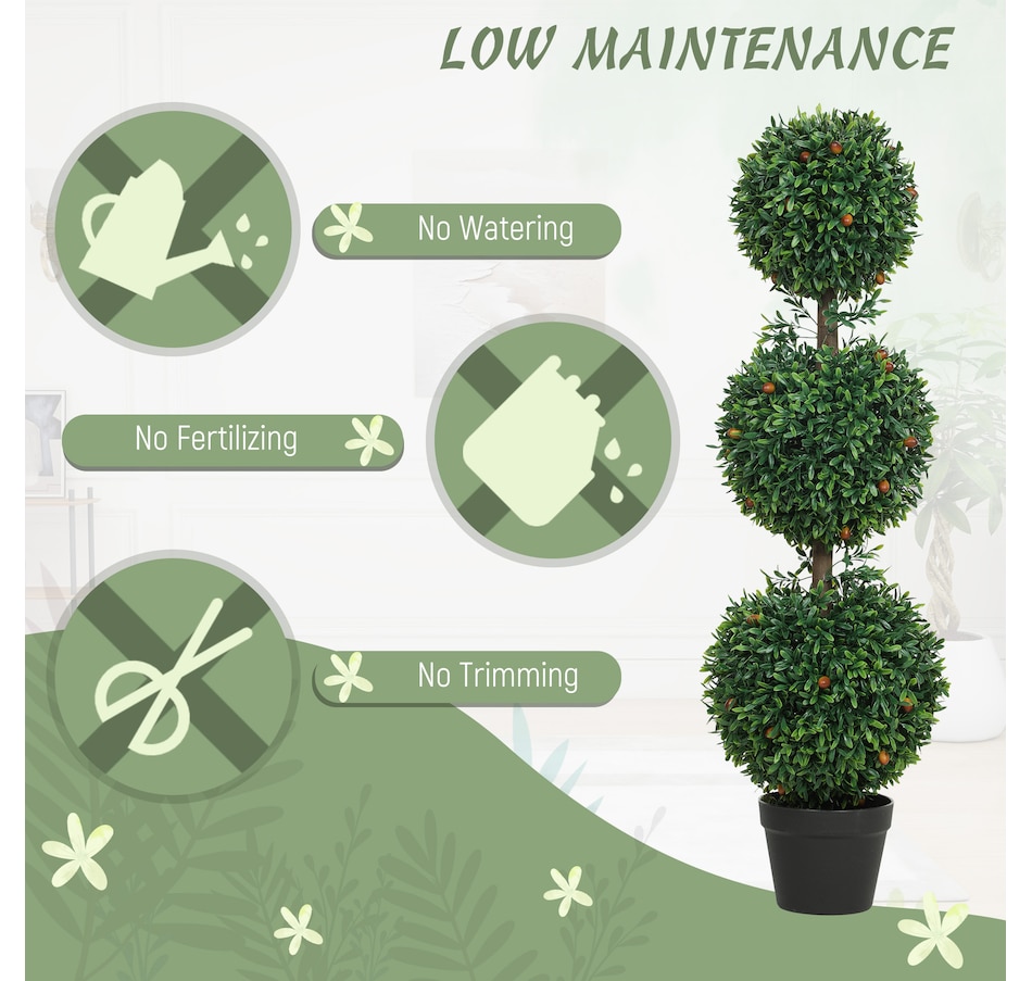 Image 938214_ALTMORE14.jpg, Product 938-214 / Price $74.99 - $94.99, HOMCOM Artificial Boxwood Topiary Trees Fake Plants Set of 2, Green from HOMCOM on TSC.ca's Home & Garden department