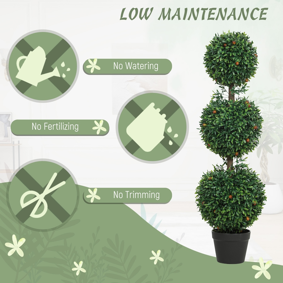 Image 938214_ALTMORE14.jpg, Product 938-214 / Price $64.99 - $94.99, HOMCOM Artificial Boxwood Topiary Trees Fake Plants Set of 2, Green from HOMCOM on TSC.ca's Home & Garden department