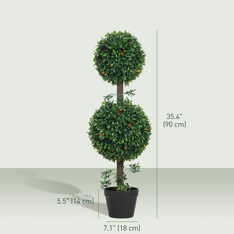 Image 938214_ALTMORE2.jpg, Product 938-214 / Price $64.99 - $94.99, HOMCOM Artificial Boxwood Topiary Trees Fake Plants Set of 2, Green from HOMCOM on TSC.ca's Home & Garden department