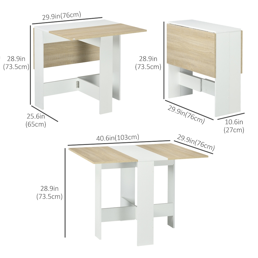 Image 938217_ALTMORE11.jpg, Product 938-217 / Price $94.99 - $96.99, HOMCOM Drop Leaf Dining Table Folding Multifunctional Table Space Saving from HOMCOM on TSC.ca's Home & Garden department