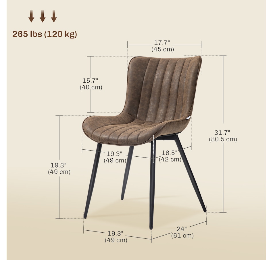 Image 938237_ALTMORE2.jpg, Product 938-237 / Price $169.99, HOMCOM Dining Chairs Set of 2, Upholstered Kitchen Chairs with Backrest from HOMCOM on TSC.ca's Home & Garden department