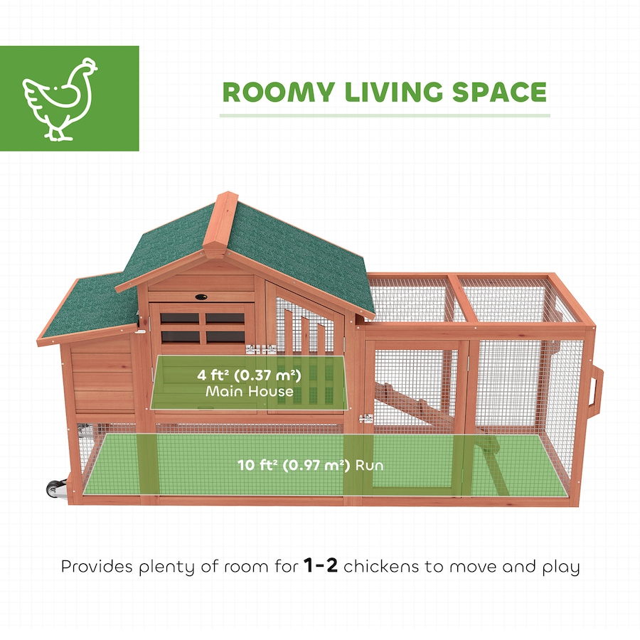 Image 938246_ALTMORE4.jpg, Product 938-246 / Price $239.99, PawHut Chicken Coop with Run, Mobile Wooden Chicken House with Nesting Box from PawHut on TSC.ca's Home & Garden department