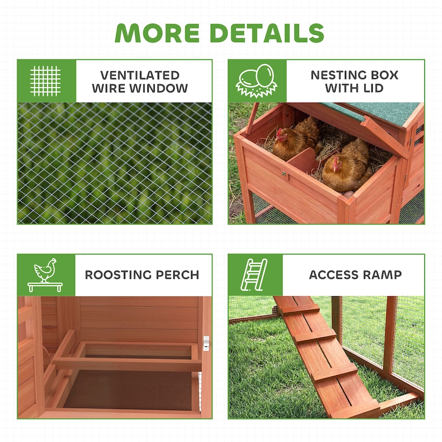Image 938246_ALTMORE7.jpg, Product 938-246 / Price $239.99, PawHut Chicken Coop with Run, Mobile Wooden Chicken House with Nesting Box from PawHut on TSC.ca's Home & Garden department