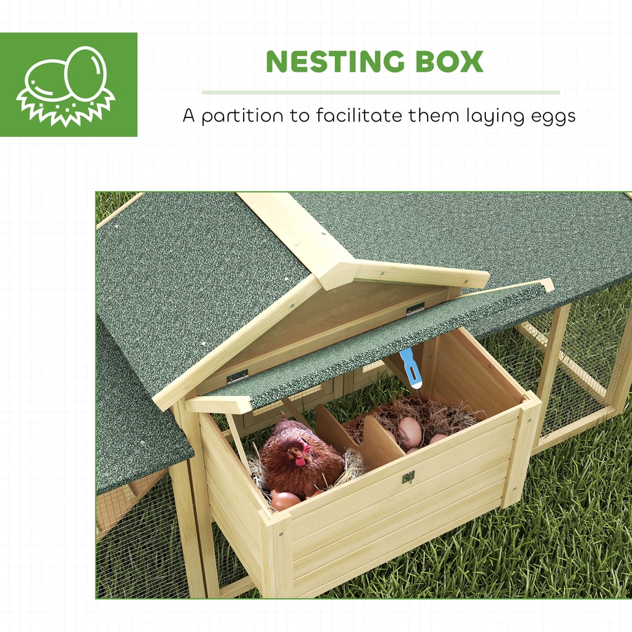 Image 938248_ALTMORE5.jpg, Product 938-248 / Price $179.99, PawHut Chicken Coop, Wooden Large Rabbit Hutch with Nesting Box, Run, Ramp from PawHut on TSC.ca's Home & Garden department