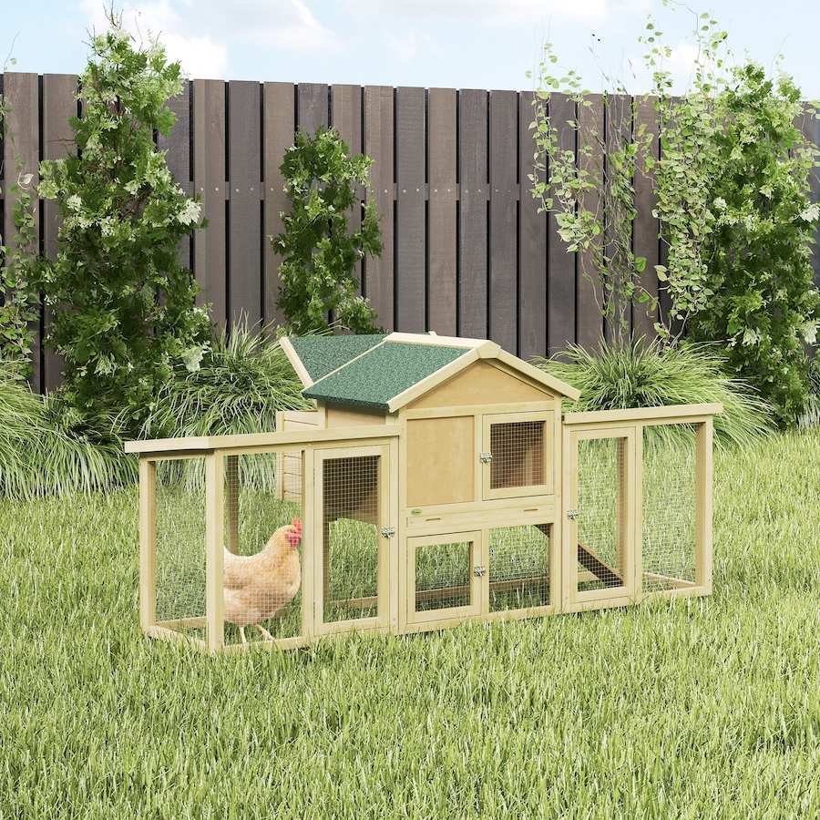Image 938248_ALTMORE7.jpg, Product 938-248 / Price $179.99, PawHut Chicken Coop, Wooden Large Rabbit Hutch with Nesting Box, Run, Ramp from PawHut on TSC.ca's Home & Garden department