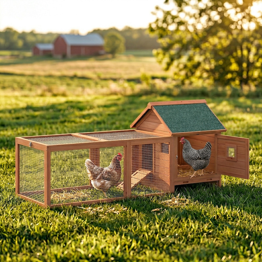Image 938250_ALTMORE1.jpg, Product 938-250 / Price $186.99, PawHut 72" Chicken Coop, Wooden Hen House Poultry Cage for 2 Chickens from PawHut on TSC.ca's Home & Garden department
