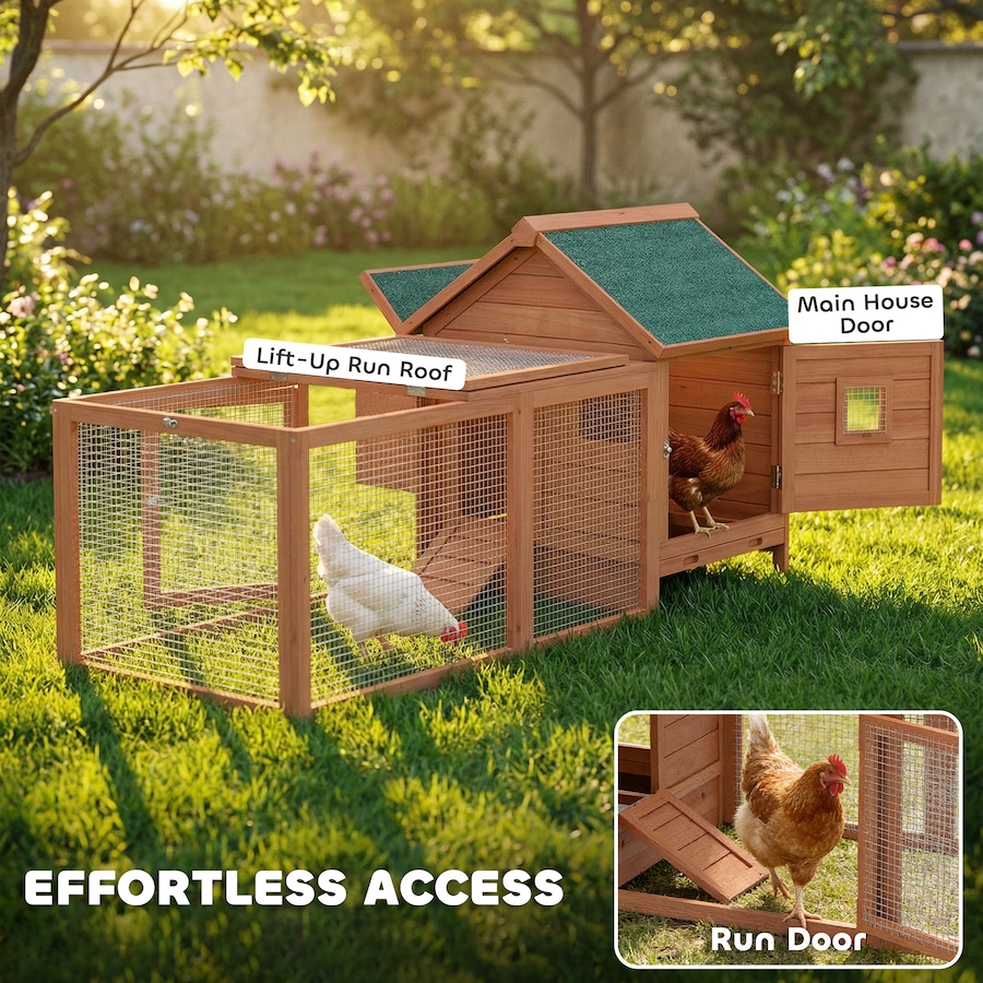 Image 938250_ALTMORE4.jpg, Product 938-250 / Price $186.99, PawHut 72" Chicken Coop, Wooden Hen House Poultry Cage for 2 Chickens from PawHut on TSC.ca's Home & Garden department
