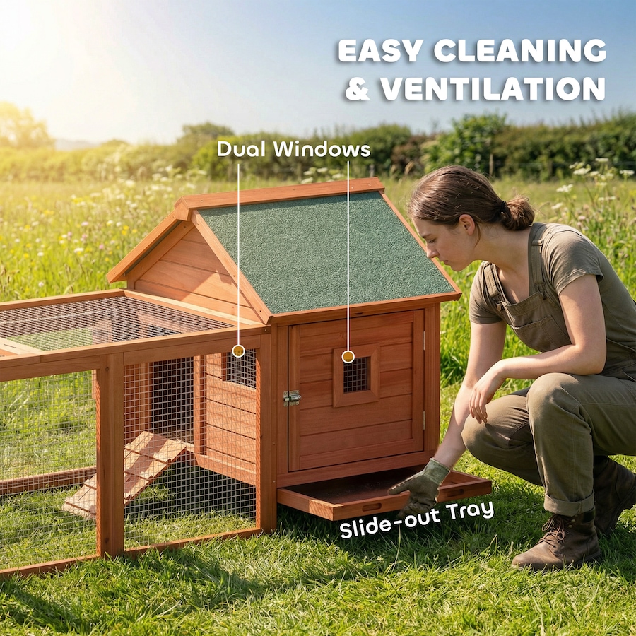 Image 938250_ALTMORE6.jpg, Product 938-250 / Price $186.99, PawHut 72" Chicken Coop, Wooden Hen House Poultry Cage for 2 Chickens from PawHut on TSC.ca's Home & Garden department