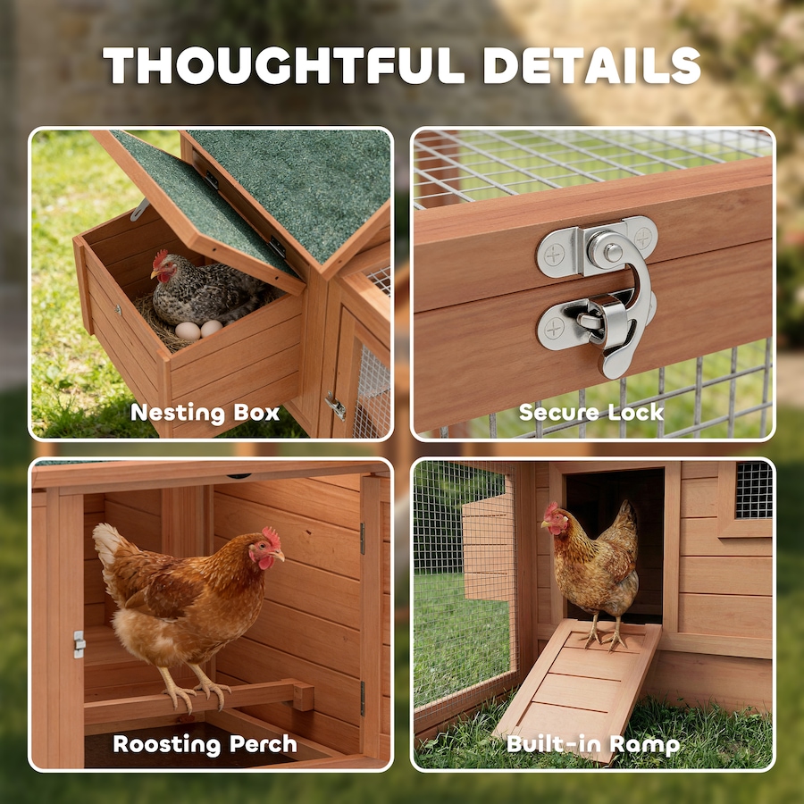 Image 938250_ALTMORE7.jpg, Product 938-250 / Price $186.99, PawHut 72" Chicken Coop, Wooden Hen House Poultry Cage for 2 Chickens from PawHut on TSC.ca's Home & Garden department