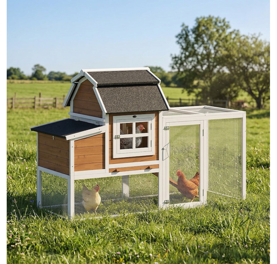 Image 938252_ALTMORE1.jpg, Product 938-252 / Price $276.99, PawHut 71" Chicken Coop for 3 Chickens, Wooden Hen House with Run from PawHut on TSC.ca's Home & Garden department