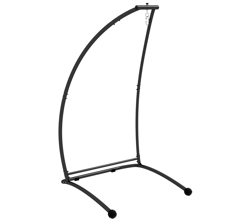 Image 938255.jpg, Product 938-255 / Price $109.99, Outsunny Hanging Hammock Chair Stand Only, C Shape Swing Stand, Black from Outsunny on TSC.ca's Home & Garden department
