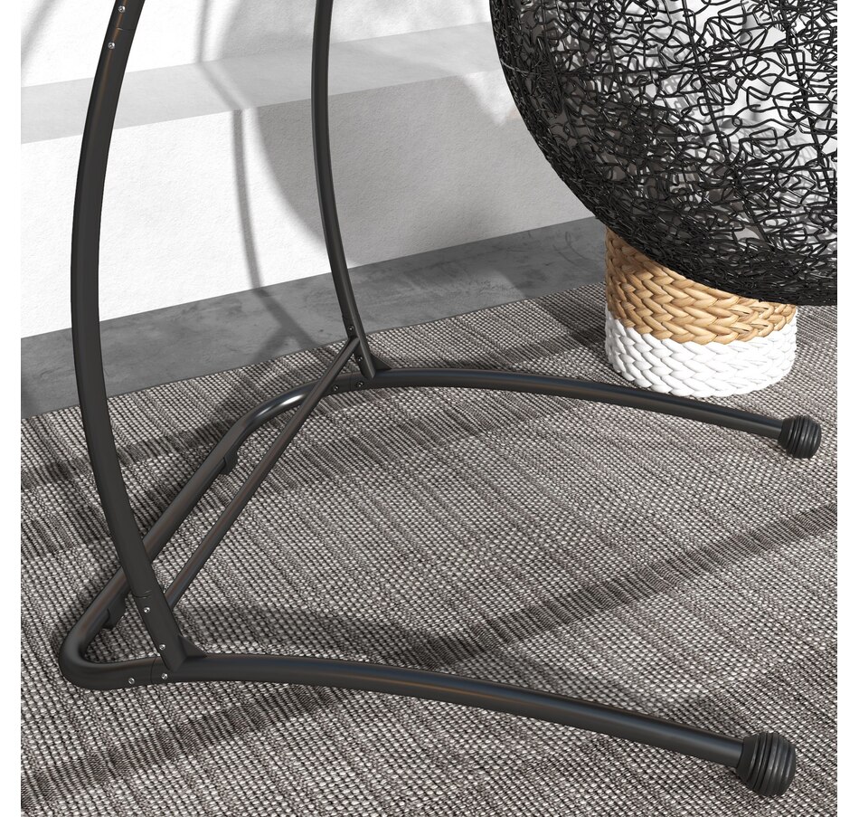 Image 938255_ALTMORE8.jpg, Product 938-255 / Price $109.99, Outsunny Hanging Hammock Chair Stand Only, C Shape Swing Stand, Black from Outsunny on TSC.ca's Home & Garden department
