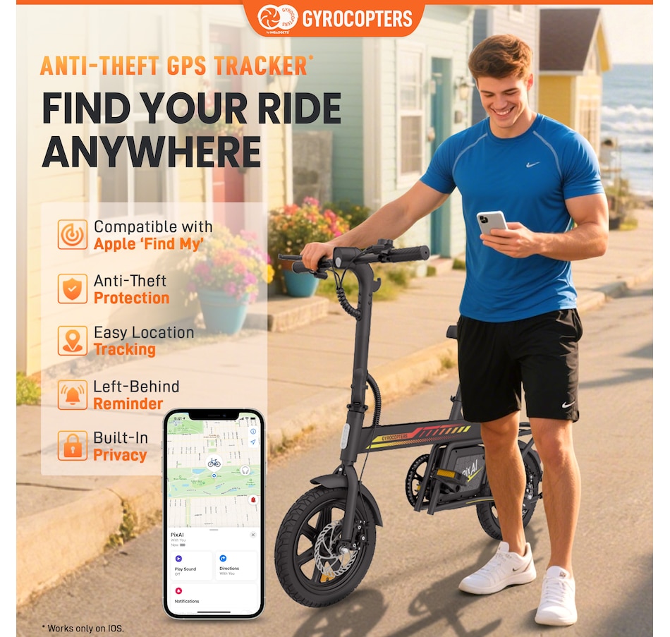 Image 938260_ALTMORE2.jpg, Product 938-260 / Price $499.99, Gyrocopters PixAI Electric foldable dual rider cargo Bike for Adults/Teen from Gyrocopters on TSC.ca's Health & Fitness department