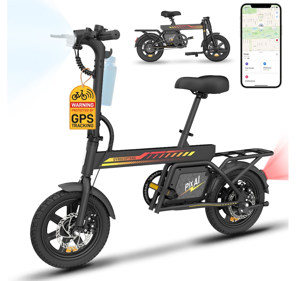 Image 938260_ST01.jpg, Product 938-260 / Price $499.99, Gyrocopters PixAI Electric foldable dual rider cargo Bike for Adults/Teen from Gyrocopters on TSC.ca's Health & Fitness department