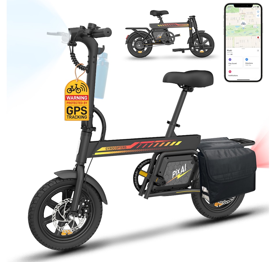 Image 938260_ST02.jpg, Product 938-260 / Price $499.99, Gyrocopters PixAI Electric foldable dual rider cargo Bike for Adults/Teen from Gyrocopters on TSC.ca's Health & Fitness department