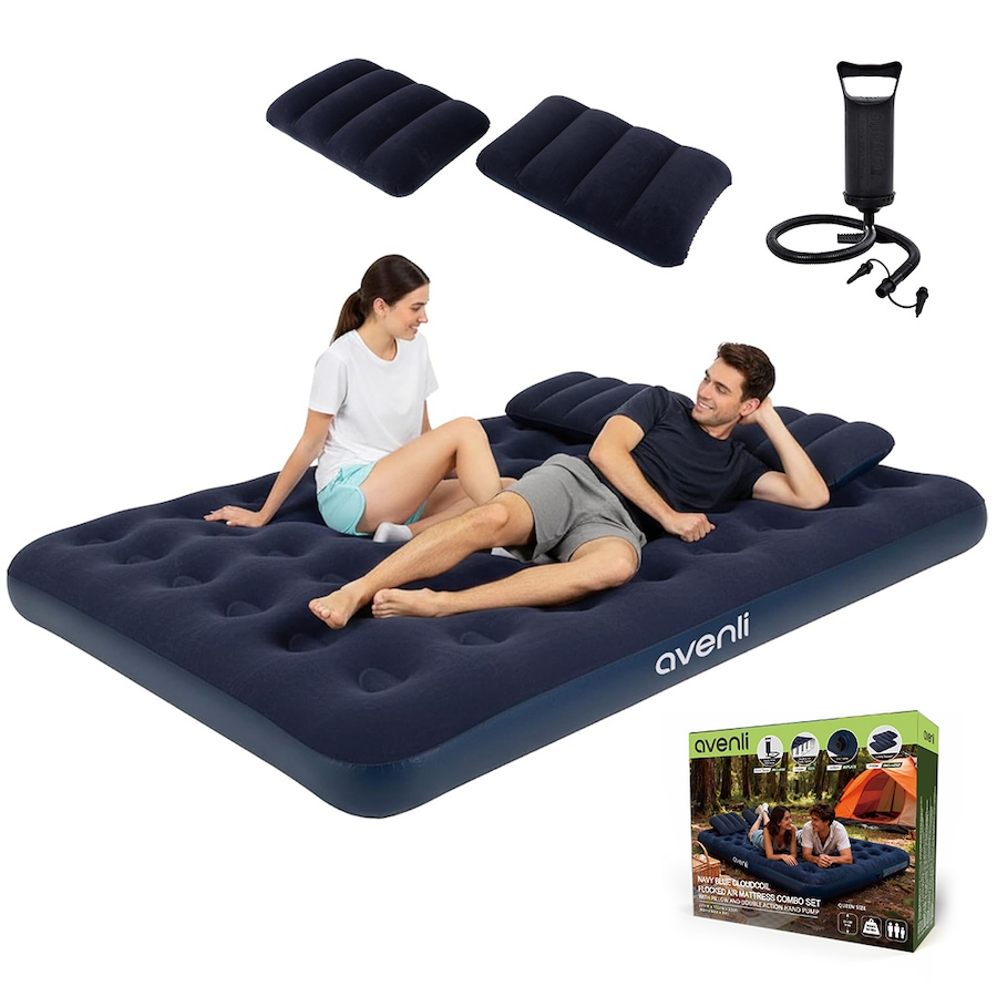 Image 938264.jpg, Product 938-264 / Price $54.99, Avenli Queen-size Air Mattress for 2 people with 2 Pillows & a Double-Action Hand Pump from IMGadgets on TSC.ca's Home & Garden department