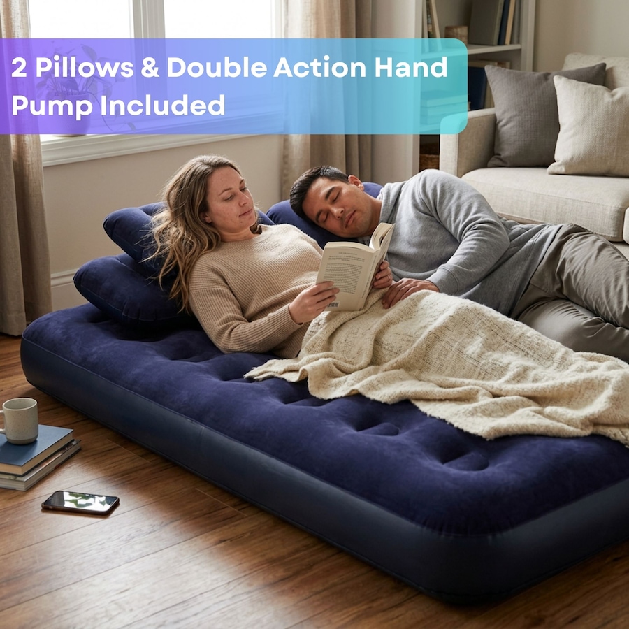 Image 938264_ALTMORE11.jpg, Product 938-264 / Price $54.99, Avenli Queen-size Air Mattress for 2 people with 2 Pillows & a Double-Action Hand Pump from IMGadgets on TSC.ca's Home & Garden department