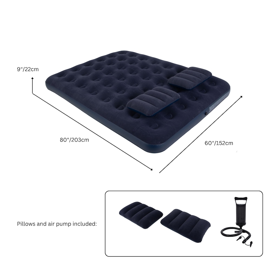 Image 938264_ALTMORE15.jpg, Product 938-264 / Price $54.99, Avenli Queen-size Air Mattress for 2 people with 2 Pillows & a Double-Action Hand Pump from IMGadgets on TSC.ca's Home & Garden department
