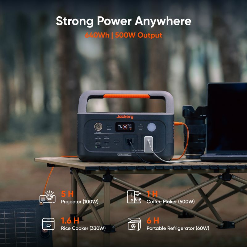 Jackery Explorer 600 v2 Portable Power Station (640Wh) for Outdoor