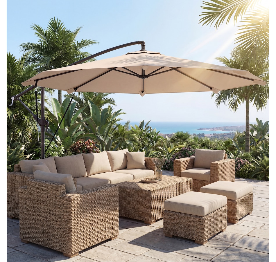 Image 938271_ALTMORE1.jpg, Product 938-271 / Price $119.99 - $134.99, Outsuny 10FT Cantilever Patio Umbrella with Cover and Wind Ropes from Outsunny on TSC.ca's Home & Garden department