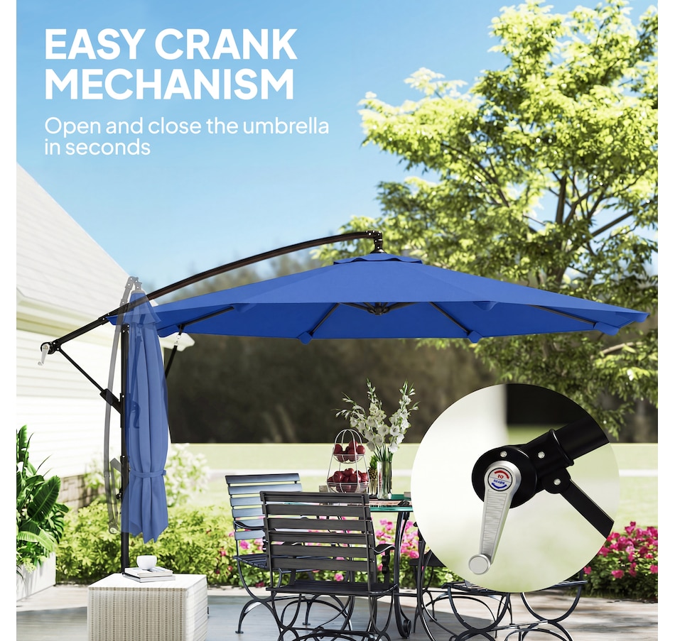 Image 938271_ALTMORE22.jpg, Product 938-271 / Price $119.99 - $134.99, Outsuny 10FT Cantilever Patio Umbrella with Cover and Wind Ropes from Outsunny on TSC.ca's Home & Garden department