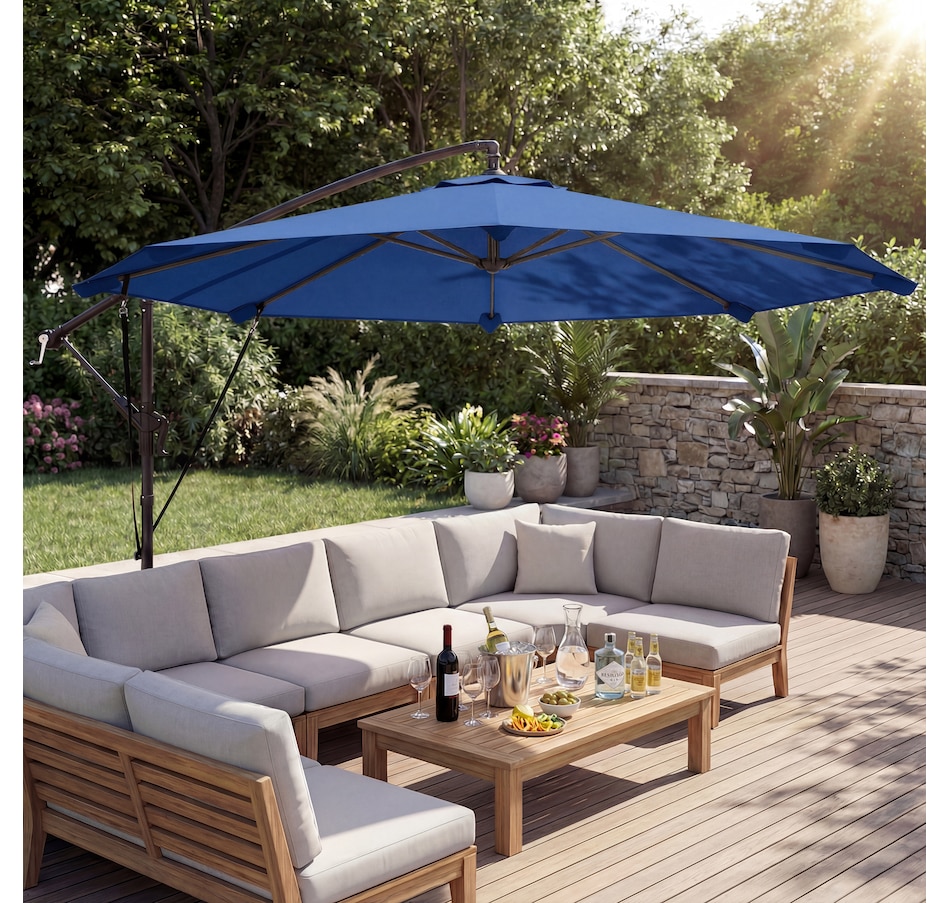 Image 938271_ALTMORE23.jpg, Product 938-271 / Price $119.99 - $134.99, Outsuny 10FT Cantilever Patio Umbrella with Cover and Wind Ropes from Outsunny on TSC.ca's Home & Garden department