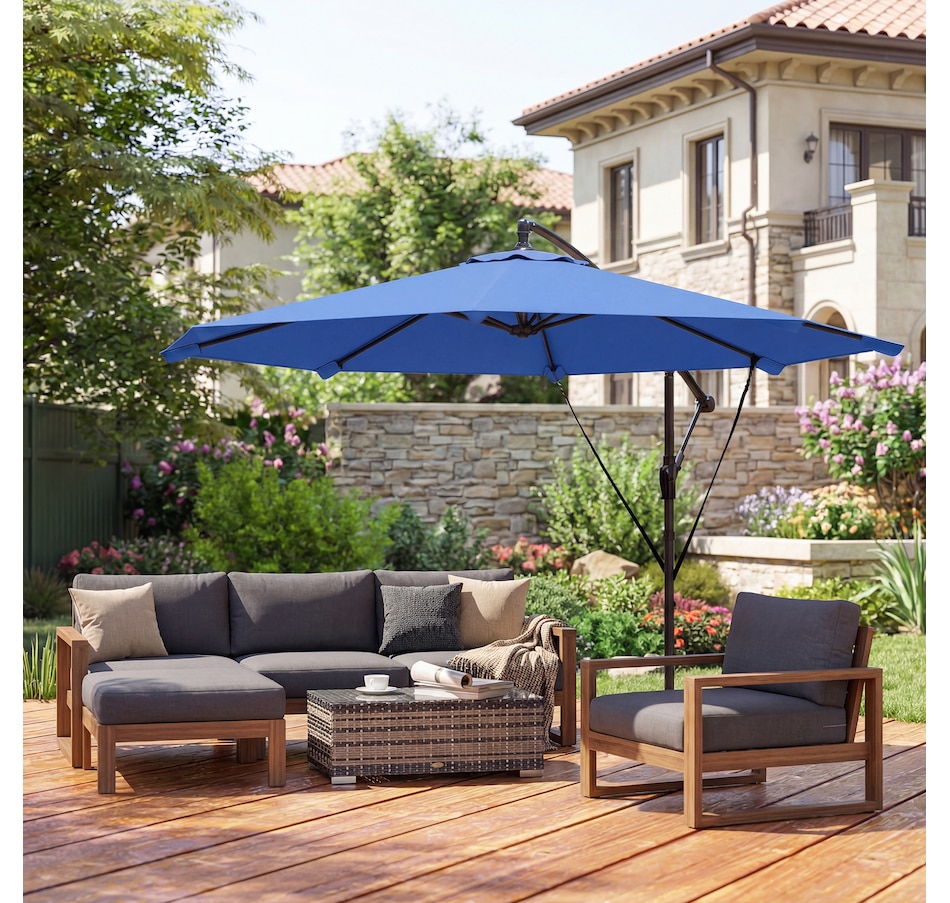 Image 938271_ALTMORE24.jpg, Product 938-271 / Price $119.99 - $134.99, Outsuny 10FT Cantilever Patio Umbrella with Cover and Wind Ropes from Outsunny on TSC.ca's Home & Garden department
