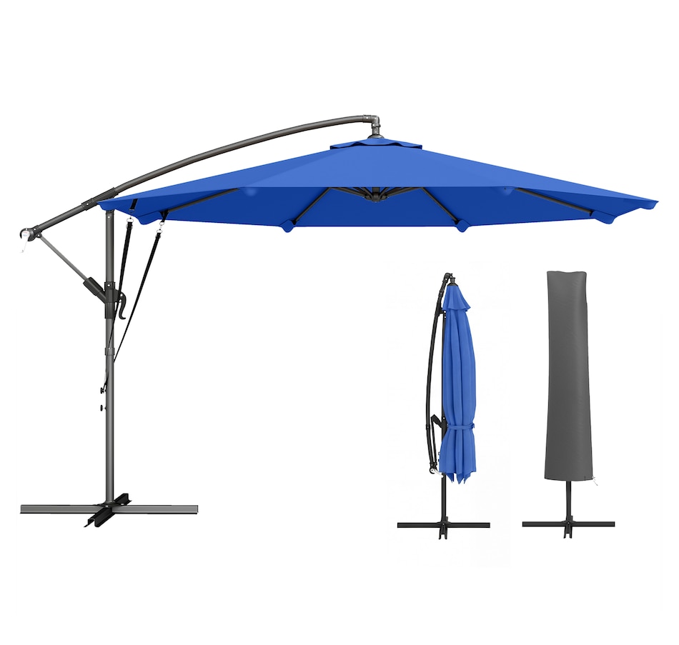 Image 938271_ST03.jpg, Product 938-271 / Price $119.99 - $134.99, Outsuny 10FT Cantilever Patio Umbrella with Cover and Wind Ropes from Outsunny on TSC.ca's Home & Garden department